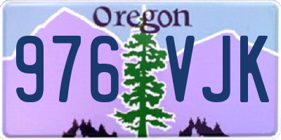 OR license plate 976VJK