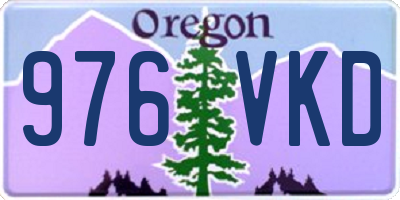 OR license plate 976VKD