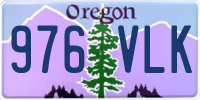 OR license plate 976VLK