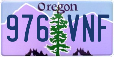 OR license plate 976VNF