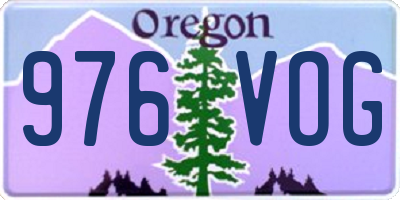 OR license plate 976VOG