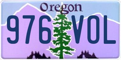 OR license plate 976VOL