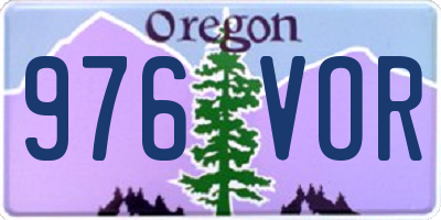 OR license plate 976VOR