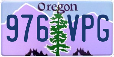 OR license plate 976VPG