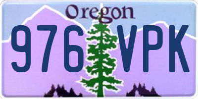OR license plate 976VPK