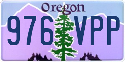 OR license plate 976VPP