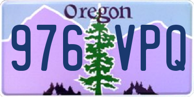 OR license plate 976VPQ
