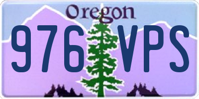 OR license plate 976VPS
