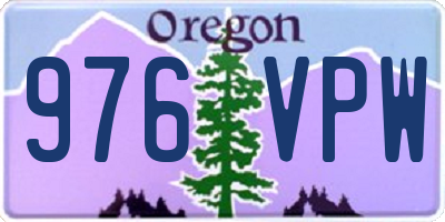 OR license plate 976VPW