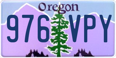 OR license plate 976VPY