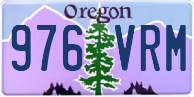 OR license plate 976VRM