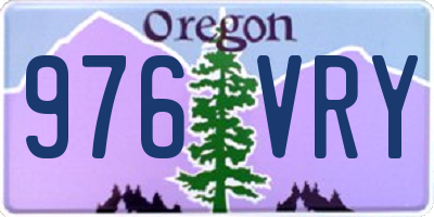 OR license plate 976VRY