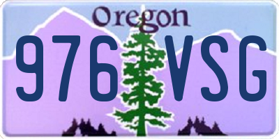 OR license plate 976VSG