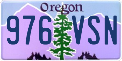 OR license plate 976VSN