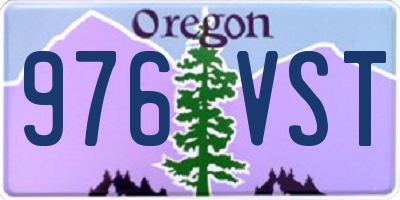 OR license plate 976VST