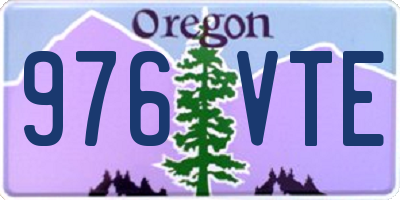 OR license plate 976VTE