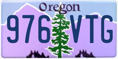 OR license plate 976VTG