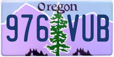 OR license plate 976VUB