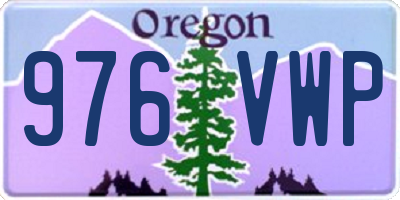 OR license plate 976VWP