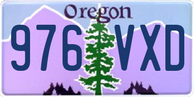OR license plate 976VXD