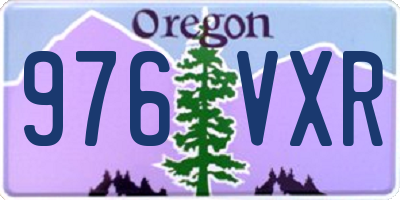 OR license plate 976VXR