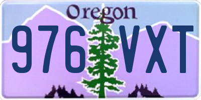 OR license plate 976VXT