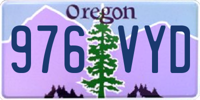 OR license plate 976VYD