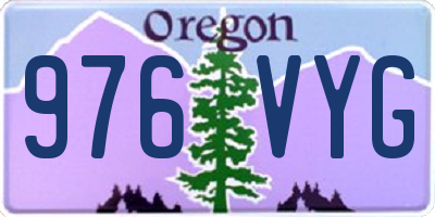 OR license plate 976VYG