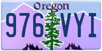 OR license plate 976VYI