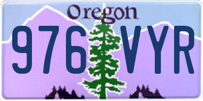OR license plate 976VYR