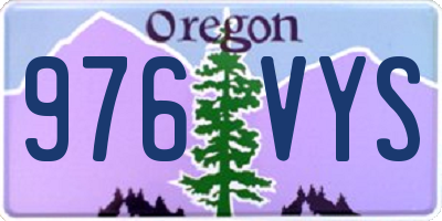 OR license plate 976VYS