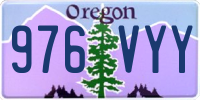 OR license plate 976VYY