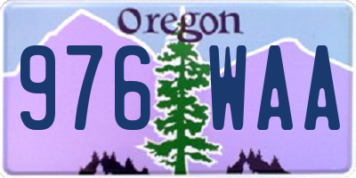 OR license plate 976WAA