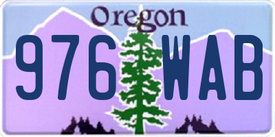OR license plate 976WAB