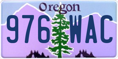 OR license plate 976WAC