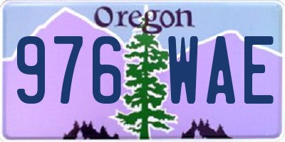 OR license plate 976WAE