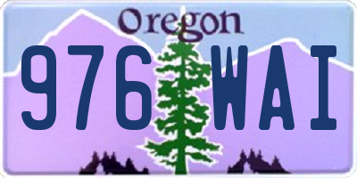 OR license plate 976WAI