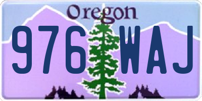 OR license plate 976WAJ