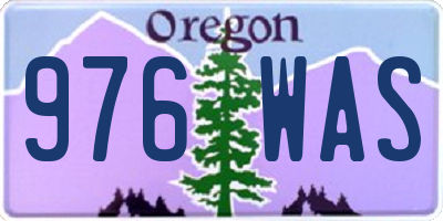 OR license plate 976WAS