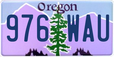 OR license plate 976WAU