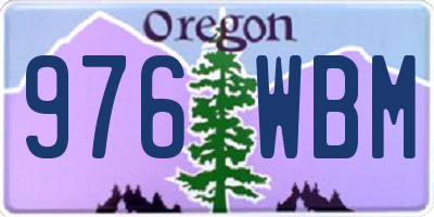 OR license plate 976WBM