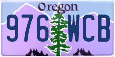 OR license plate 976WCB