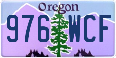 OR license plate 976WCF