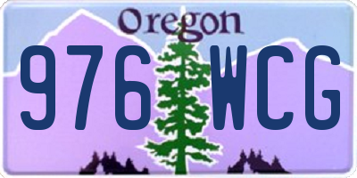 OR license plate 976WCG