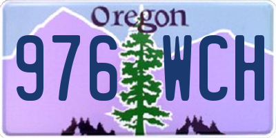 OR license plate 976WCH