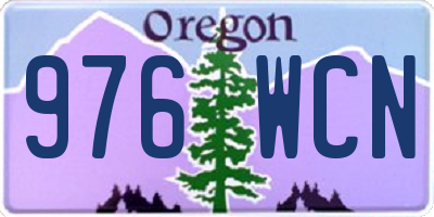 OR license plate 976WCN