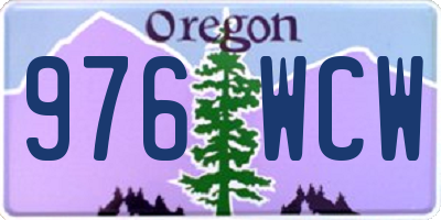 OR license plate 976WCW