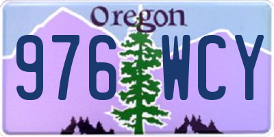 OR license plate 976WCY