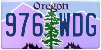 OR license plate 976WDG