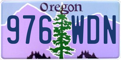 OR license plate 976WDN